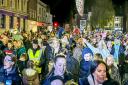 A large crowd gathered for the Christmas Light Switch On