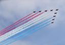 Red Arrows displays happening near the Isle of Wight in 2022 (PA)