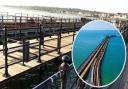 Ryde Pier's new walkway and the railings.
