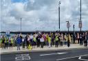 The Wightlink Users' Group demonstrating in Ryde.