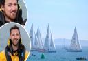 Max Rivers, top, and Josh Stickland are skippers on the Clipper Race, seen here leaving The Solent