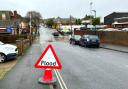 Island Roads have shut a town centre road regularly prone to flooding. The image is of previous flooding to the affected road.