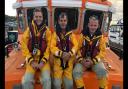 Richard, Stuart and Alex Pimm onboard Yarmouth Lifeboat 17-25