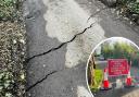 Cracks have appeared in Old Park Road.