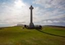 Tennyson monument on Tennyson Down, Freshwater, where police focused their search yesterday (Sunday).