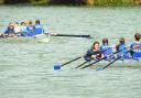 Shanklin Sandown rowers in action on the Medina last weekend.