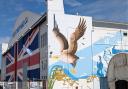 The new mural on the iconic Columbine Building in East Cowes