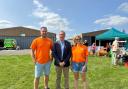 Paul and Vicky Butler with the Isle of Wight High Sheriff Graham Biss