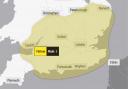 Weather warning for heavy rain issued