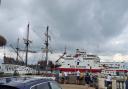 The Galeon Andalucia docked on Trinity Landing, Cowes