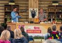 Chris Bavin with Paul Bellchambers on the Chefs Stage