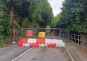 Leeson Road with the new temporary closure in place