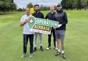 Charity golf day winners Adam Fendyke and Shane Ilett, of True Food Kitchen, with Neil Attwood and Jo Maczka, of Kent Frozen Foods