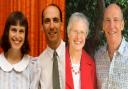 Rev Brian Harley and his wife Janet, then and now