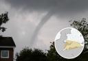 A tornado warning has been issued for the Isle of Wight