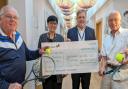 From left: Chris Goodman; Mountbatten’s head of catering, Vera Mircescu, who provided the food on the day of the final; CEO Nigel Hartley, MBE, David Robinson