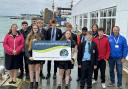 The students from The Bay Church of England School in Sandown visited the Royal Navy aircraft carrier