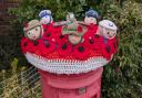 Remembrance postbox topper on Kinchington Road in Carisbrooke