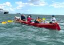 Members of the Brading Haven Gig Rowing crew on The Solent