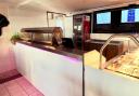 Shiny new chippy and hot buffet area at The Millbay in Ventnor