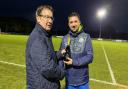 Ji Nash receiving his man of the match award