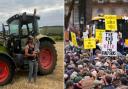 Island farmer Luke Flux (left) attended the rally in London on Tuesday, November 19