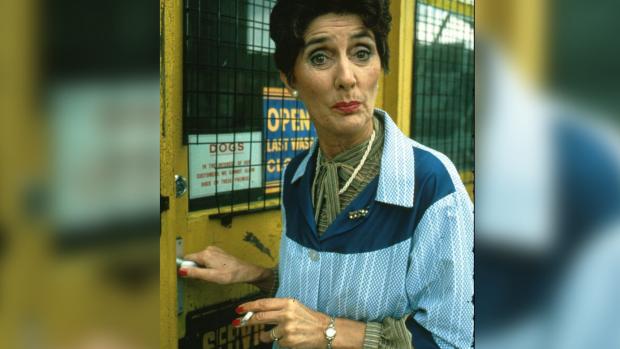 Isle of Wight County Press: June Brown on set, as Dot Cotton.