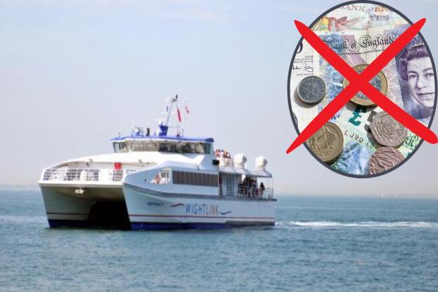 Wightlink do not accept cash payments.