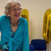 Peggy Forward at her 100th birthday party.