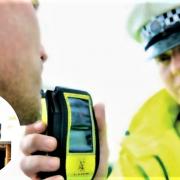 A pensioner was banned from driving after being caught over the drink-drive limit in Gurnard.