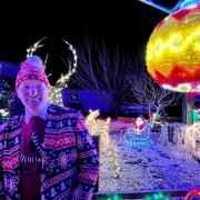 Terry Ramplin at his Long Lane home, which is decorated for Christmas.