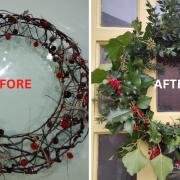 Richard has been making Christmas wreaths again!