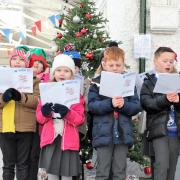 Dover Park Primary School Christmas carollers on Ryde Pier