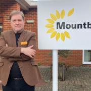 Nigel Hartley, CEO of Mountbatten, in front of the hospice.