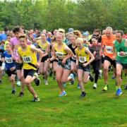 Action from the Newchurch Nine fundraising run in 2019 when it was last held.