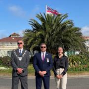 From left, Mayor of Ryde, Cllr Richard May, IW Armed Forces Champion, Cllr Ian Dore, Marketing and Events Officer, Hannah East.