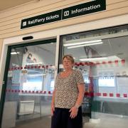 Jan Brookes from Isle Access at Ryde Esplanade's train station.