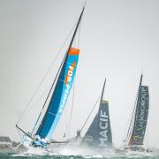 This photo shows the challenging conditions of Saturday's Fastnet race.
