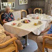 Residents at Orchard House enjoying National Alzheimer's Cupcake Day