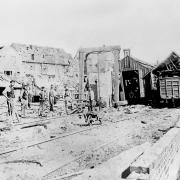 This is Cowes railway station, on the site of today’s M&S store, the morning after the tornado in October, 1876.