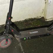 E-scooter seized by police.