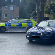 Police at Shanklin cliff top cordon