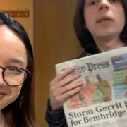 Lianne and Ethan, Isle of Wight Youth Councillors, at the County Press Readers' Panel