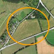 Aerial view of the site for the proposed new stadium at Whippingham.