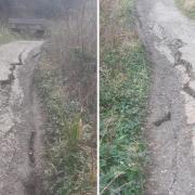 Cracks appear in footpath at Fort Victoria.