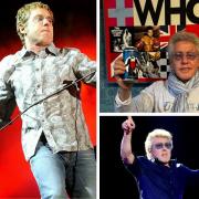 Roger Daltrey, clockwise from left: Isle of Wight Festival 2004, his 80th birthday and the Isle of Wight Festival in 2016.