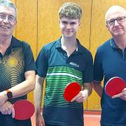 Isle of Wight Table Tennis League Division 1 champions Ryde C, from left: Graham Evans Ryan Cates and Paul Rainford.