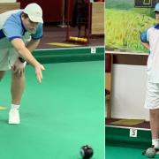 The young Beaman brothers in Isle of Wight bowls action.