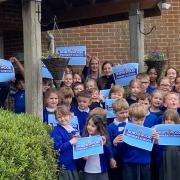 Northwood Primary School celebrating its Ofsted.
