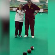 Bowling winners, Anne Bernard and Ron LeLeux